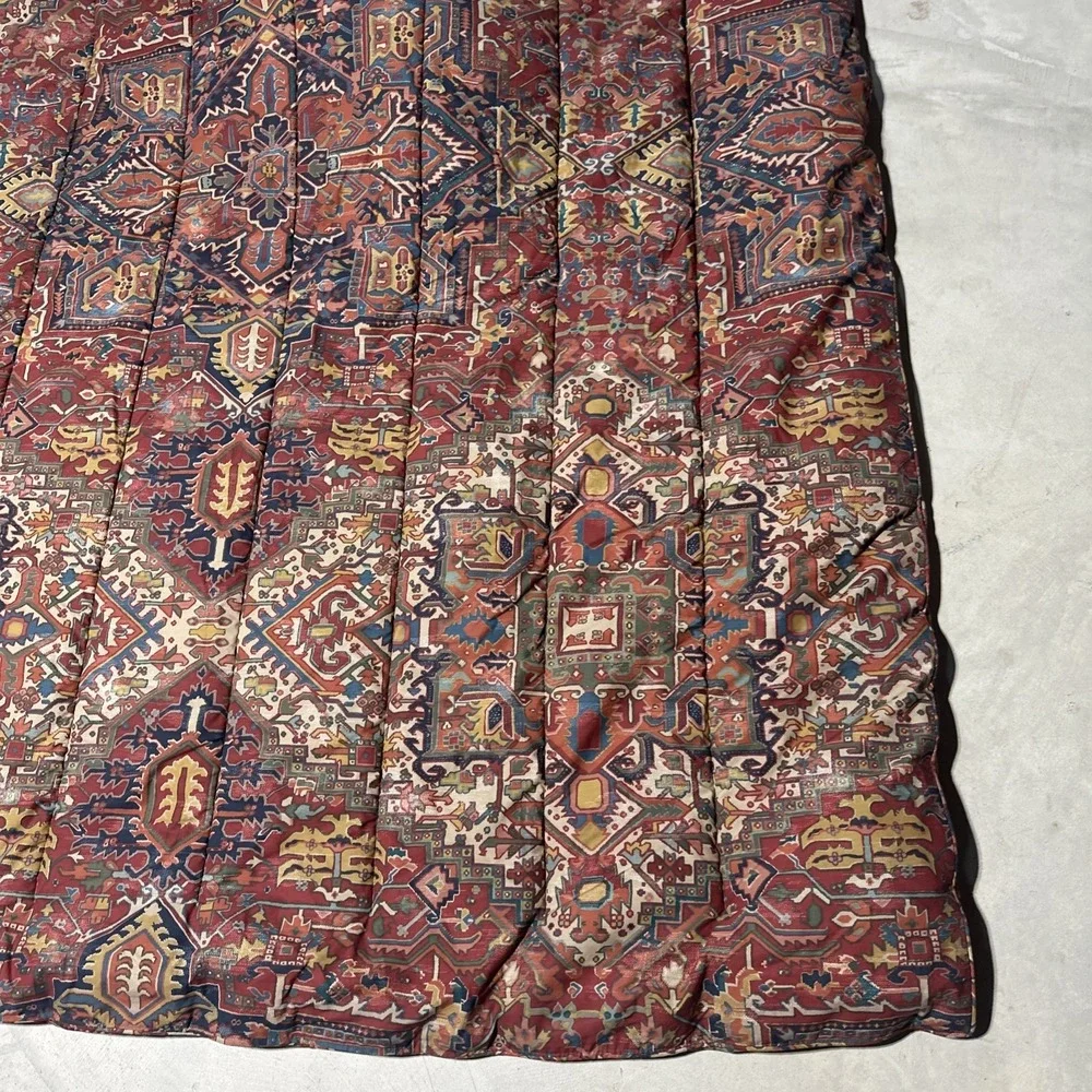 VTG 1990s Ralph Lauren Oxfordshire Sandalwood COMFORTER TWIN Reversible USA MADE
